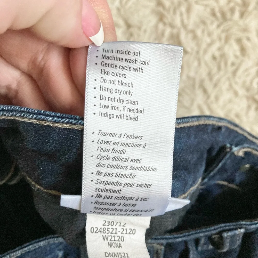 PAIGE Skyline Skinny Mona Dark Wash Mid Rise Blue Jeans Size 27 in EUC_7